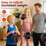 Adjustable Dumbbell Set, 20/33/45/70/90lbs Free Weight Set with Connector, 4 in1 Dumbbells Set Used as Barbell, Kettlebells, Push up Stand, Weight Set for Home Gym Suitable Men/Women