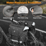 Bike Panniers, Waterproof Panniers Bike Bags for Rear Rack 25L-35L Expandable – Large Bicycle Saddle Bag with Reflective Strips, Double Panniers Storage Cargo Bag for Cycling Traveling Commuting