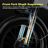 Foldable Electric Bike for Adults, 30+MPH, 48V 20Ah Removable Lithium Battery up to 80Miles, 20" Fat Tire 1000W Peak Motor Dirt Ebike Adult Electric Bicycle for Commute Beach Mountain E Bike