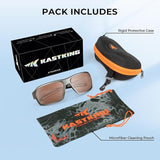 KastKing Chippewa Polarized Fishing Sunglasses, UV400 Protection Full Wrap Frame Sports Cycling Sunglasses, 1.0mm TAC Lenses
