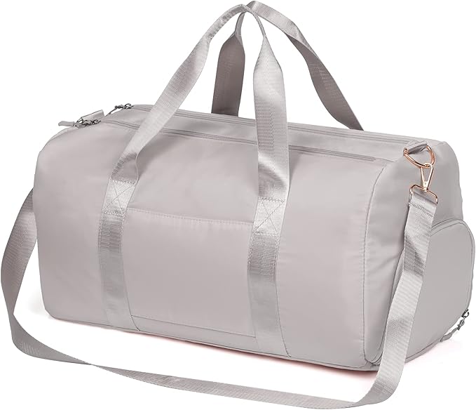 MABROUC Duffle Bag For Women, Sports Duffel Bag for Gym with Wet Pocket & Shoe Compartment, Overnight Weekender Travel Bag