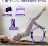 Home Pilates Kit for Women Pilates Equipment Ring and Ball Set Magic Circle Hoop with 5 Resistance Bands Compact Toning Fitness Essentials Starter Set Accessories