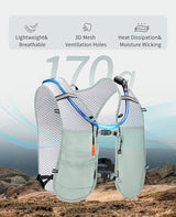 ECOHUB Running Hydration Vest Backpack,Lightweight Breathable Pack with 2L Water Bladder Bag Daypack for Hiking Trail Running Cycling Race Marathon for Women Men