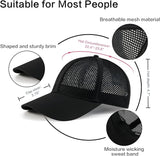 VOBOOM Breathable Full Mesh Baseball Cap for Men, Women, Lightweight Trucker Hats Outdoor Sports Wear