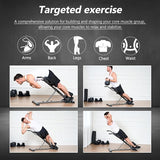 SogesPower Roman Chair Back Extension Machine, Hyperextension Bench for Hamstring,Adjustable and Foldable Exercise Equipment for Home Gym