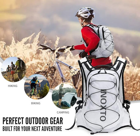 Hydration Pack Backpack, Lightweight Water Backpack with 2L Leakproof Hydration Bladder Daypack for Men Women,Running Hydration Vest for Outdoor Trail