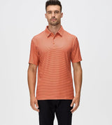Esabel.C Jacquard Golf Shirts for Men Moisture Wicking Short Sleeve Performance Dry Fit Active Mens Polo Shirts