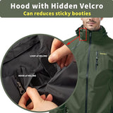 Mens Lightweight Waterproof Jacket Windproof Rain Hooded jackets for Running Hiking Cycling Travel M-7XL