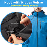 Mens Lightweight Waterproof Jacket Windproof Rain Hooded jackets for Running Hiking Cycling Travel M-7XL