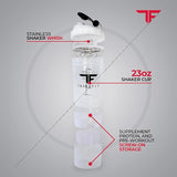 ThinkFit Clear Lunch Bag with 6 Meal Prep Containers - BPA-Free, Reusable, Microwave + Freezer Safe - With Shaker Cup and more! Clear Lunch Box - Transparent Bag for Work