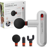 Sharper Image Powerboost Move - Mini Percussion Massage Gun| 4 Attachments, 4 Speeds| Full Body Back & Shoulder Massager| Muscle Recovery & Pain Relief| Deep Tissue Massage Tool| Wellness Gift