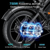 V20 4.0 Electric Bike for Adults,28/30Mph Max Speed,48V15.6Ah Battery,25-68 Miles Max Range, Dual Hydraulic Brakes Ebike,Turning Light, Electric Bike for Commute/Offroad/Rain/Snow Riding.