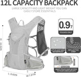 Hydration Pack Backpack, Lightweight Water Backpack with 2L Leakproof Hydration Bladder Daypack for Men Women,Running Hydration Vest for Outdoor Trail