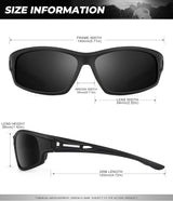 Polarized-Sunglasses-Men Sports Mens-Sunglasses: Sun-Glasses with UV400 Protection for Driving Golf Fishing Running