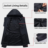 Mens Lightweight Waterproof Jacket Windproof Rain Hooded jackets for Running Hiking Cycling Travel M-7XL