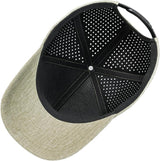 VOBOOM Men Snapback Trucker Hat, Baseball Cap for Breathable Side Laser Cut Holes