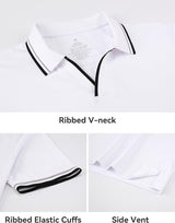 Esabel.C Jacquard Golf Shirts for Men Moisture Wicking Short Sleeve Performance Dry Fit Active Mens Polo Shirts