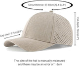 VOBOOM Men Snapback Trucker Hat, Baseball Cap for Breathable Side Laser Cut Holes