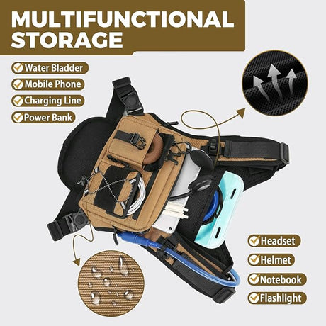 USA Original Patent Running Hydration Vest Backpack, Lightweight Chest Pack with 2.0L Water Bladder Bag Daypack for Hiking Running Cycling Race Marathon for Women Men
