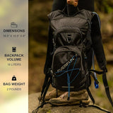 Everfun Hydration Backpack 18L with Water Bladder 2L/3L Hiking Water Backpack Women Men Hydration Pack Insulated Lightweight Day Hydropack with Storage for Hiking, Biking, Running, Festival