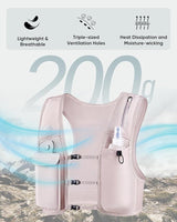 Running Vest for Women Men, USA Original Patent, Adjustable Chest Straps Running Hydration Vest with 500ml Soft Flask, Lightweight Reflective Hydration Backpack for Marathon