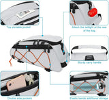 MOSISO Bike Rack Bag with 2 Removable Panniers, Waterproof Bike Trunk Cooler Storage Handbag Insulated Bicycle Rear Seat Pouch, Bicycle Storage Saddle Shoulder Bag Cycling Luggage Pouch, Silver