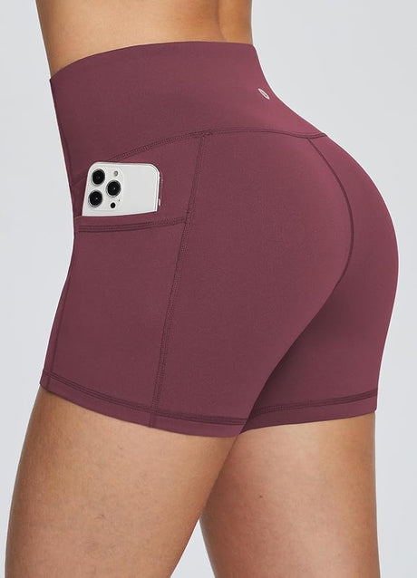 baleaf Women's 8"/ 5"/ 3" Biker Shorts High Waist Yoga Workout Gym Running Volleyball Spandex Shorts with Pockets