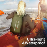 Piscifun Dry Bag Waterproof, Lightweight Dry Backpack Roll-Top Sealed with Waist Pouch and Phone Case Keeps Gear Dry Inside for Kayaking, Boating 10L 20L 30L