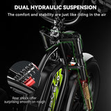 Electric Bike for Adults 1500W Peak 20" Fat Tire All-Terrain E-Bike 80-120Miles 30MPH Electric Dirt Bike for Road Sand Mountain Snow - 48V 20/30AH Battery Powered Electric Motorcycle