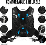 Hydration Pack Backpack, Lightweight Water Backpack with 2L Leakproof Hydration Bladder Daypack for Men Women,Running Hydration Vest for Outdoor Trail