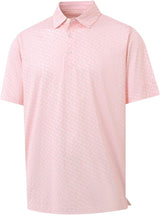 Men's Golf Polo Shirts Short Sleeve Striped Performance Moisture Wicking Dry Fit Golf Shirts for Men