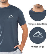 NORTHYARD Men's UPF 50+ Sun Protection Shirts Swim SPF UV Quick Dry Short Sleeve T-Shirts for Athletic Fishing Rash Guard