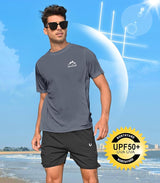 NORTHYARD Men's UPF 50+ Sun Protection Shirts Swim SPF UV Quick Dry Short Sleeve T-Shirts for Athletic Fishing Rash Guard