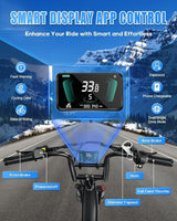 W Wallke H7 AWD Dual Motor Electric Bike for Adult, 48V 60Ah/40Ah Removable Battery, Long Range 32-34MPH Fast Ebike, 20" Fat Tire Mountain Offroad All Terrain Full Suspension E-Bicycle, UL2849 List