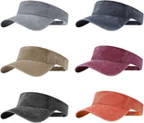 6Pack Sun Visor Adjustable Visor Hats for Women and Men Multicolor