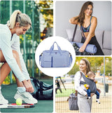 FIORETTO Women's Gym Duffle Bag with Shoes Compartment, 37L Capacity, Ideal for Travel, Gym, Sports, Duffel, Weekender