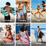 Dock & Bay Kid's Towel - for Beach Use - Quick Dry, Sand Free - Compact, Lightweight - 100% Recycled - Includes Bag - Summer - Cool Lagoon, Large (160x90cm, 63x35)