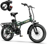 Foldable Electric Bike for Adults, 30+MPH, 48V 20Ah Removable Battery up to 80Miles, 20" Fat Tire Peak 1000W Motor Dirt Ebike Adult Electric Bicycle for City Commute Beach Mountain Adventurous E Bike