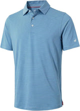 Mens Golf Shirt Moisture Wicking Dry Fit Performance Sport Short Sleeve Striped Golf Polo Shirts for Men