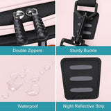 MOSISO Bike Rack Bag with 2 Removable Panniers, Waterproof Bike Trunk Cooler Storage Handbag Insulated Bicycle Rear Seat Pouch, Bicycle Storage Saddle Shoulder Bag Cycling Luggage Pouch, Pink
