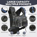 USA Original Patent Running Hydration Vest Backpack, Lightweight Chest Pack with 2.0L Water Bladder Bag Daypack for Hiking Running Cycling Race Marathon for Women Men