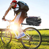 MOSISO Bike Rack Bag, Waterproof Bike Rear Rack Handbag Bicycle Trunk Bag, 14L EVA Mountain Bicycle Rear Seat Storage Saddle Pouch Cycling Luggage Pouch with Shoulder Strap, Red