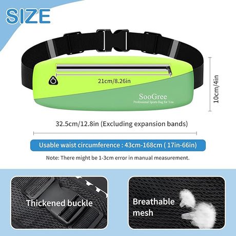 Slim Fanny Packs for Women Men,Waterproof Waist Pack with Reflective Strip Adjustable Strap,Running Belt for Sports Workout Cycling Hiking, Casual Hands-Free Wallets Phone Bag (Style 10)