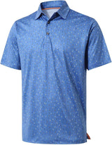Men's Golf Polo Shirts Short Sleeve Striped Performance Moisture Wicking Dry Fit Golf Shirts for Men
