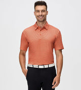 Esabel.C Jacquard Golf Shirts for Men Moisture Wicking Short Sleeve Performance Dry Fit Active Mens Polo Shirts