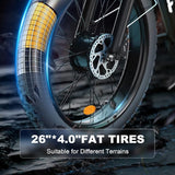 2000W(Peak 3000W) Electric Bike for Adults，Dual Motor E Bike 35MPH 80 Mile with 52V 22.4AH（1164WH Battery, 26” Fat Tire All Terrain Ebikes,Full Suspension Long Range E Bikes