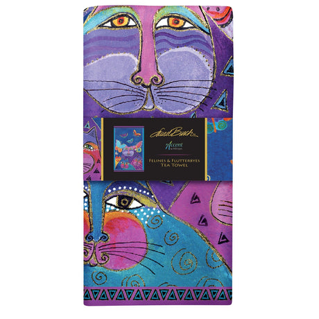 Laurel Burch Flutterbyes Cotton Tea Towel – Flat Weave, Absorbent