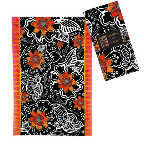 Laurel Burch Orange Blossoms Cotton Tea Towel – Flat Weave, Absorbent