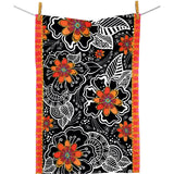 Laurel Burch Orange Blossoms Cotton Tea Towel – Flat Weave, Absorbent