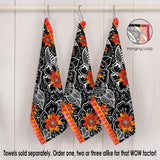 Laurel Burch Orange Blossoms Cotton Tea Towel – Flat Weave, Absorbent